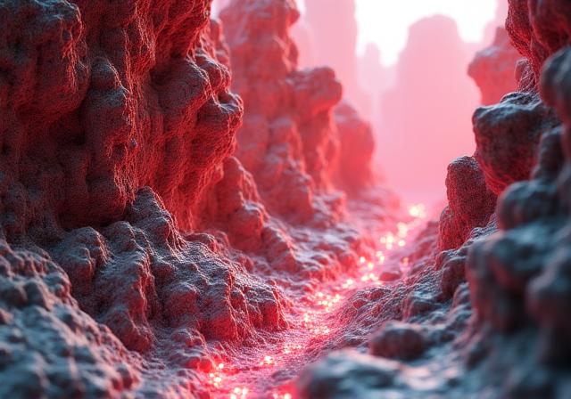 Abstract visualization of interconnected AI nodes and mineral structures